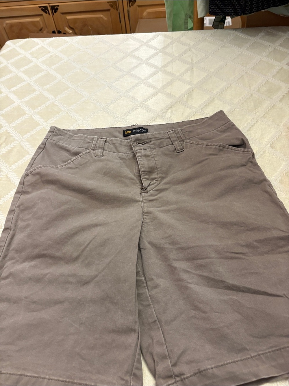 Lee Men’s Taupe Flat Front Shorts